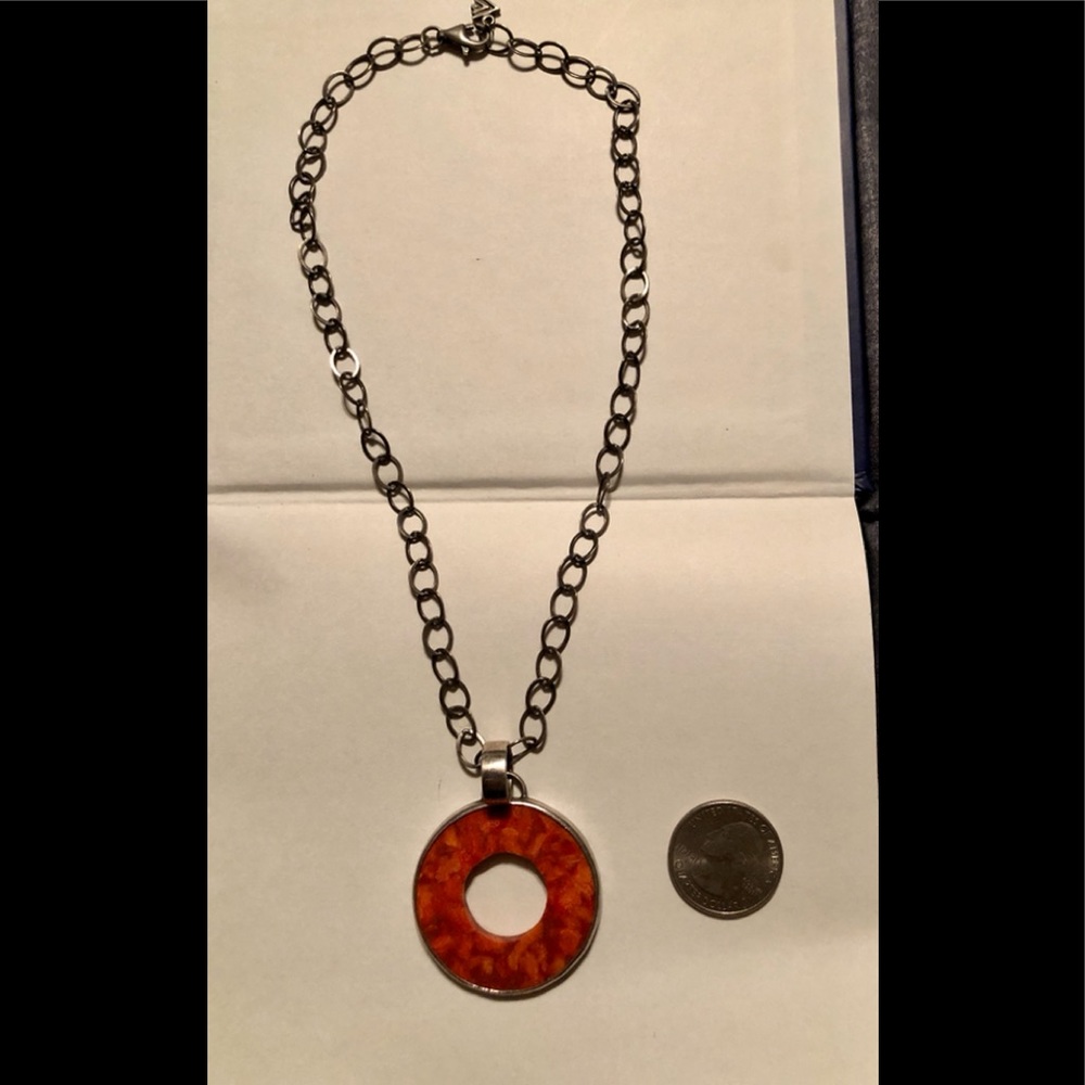 Silpada “Retired” Coral Circle Necklace
